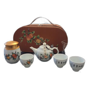 Brand New Travel Tea Set. Ceramic 6 piece